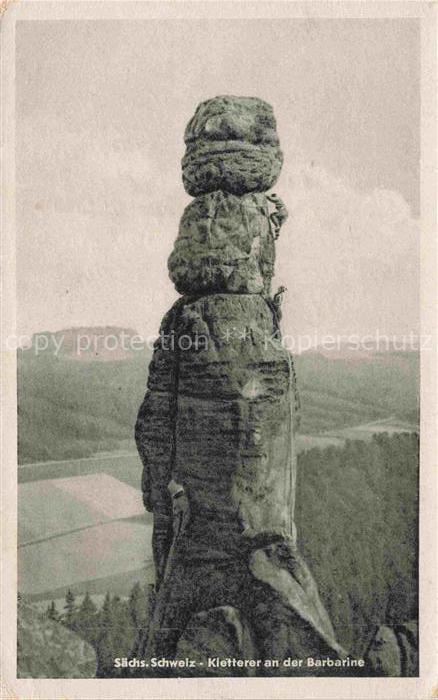 Klettern Bergsteigen Mountaineering Alpinisme Alpinismo-- Saechs. Schweiz Barbar