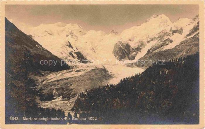 Gletscher Ferner Glacier Glaciar Ghiacciaio-- Morteratsch Bernina Schweiz Suisse