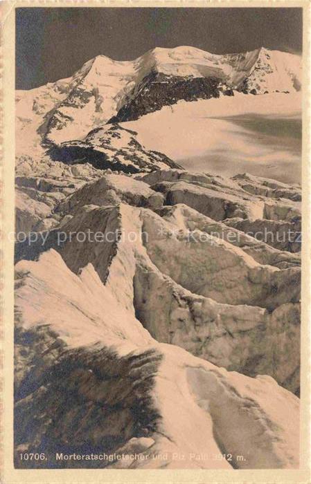 Gletscher Ferner Glacier Glaciar Ghiacciaio-- Morteratsch Piz Palue Schweiz Suis