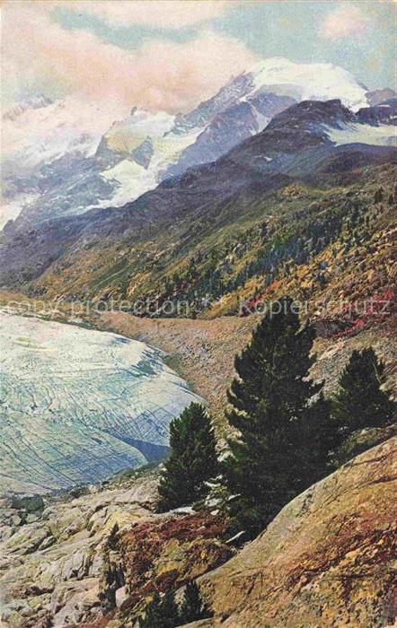 Gletscher Ferner Glacier Glaciar Ghiacciaio-- Morteratsch Bernina Piz Roseg Schw