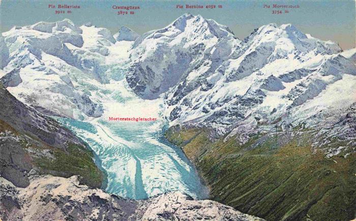 Gletscher Ferner Glacier Glaciar Ghiacciaio-- Morteratsch Bernina Ober Engadin S