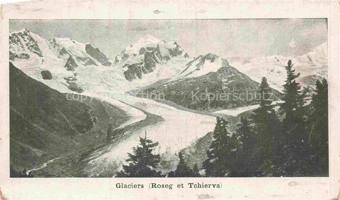 Gletscher Ferner Glacier Glaciar Ghiacciaio-- Roseg Tchierva Schweiz Suisse