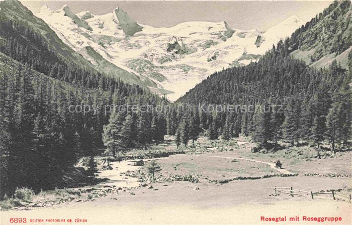 Gletscher Ferner Glacier Glaciar Ghiacciaio-- Rosegtal Roseggruppe Schweiz Suiss