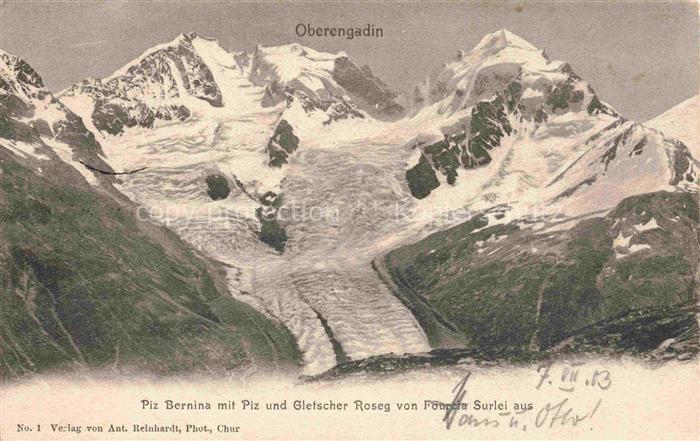 Gletscher Ferner Glacier Glaciar Ghiacciaio-- Piz Bernina Roseg Oberengadin Schw