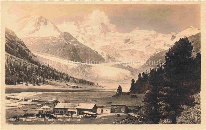 Gletscher Ferner Glacier Glaciar Ghiacciaio-- Roseg Tschierva Schweiz Suisse