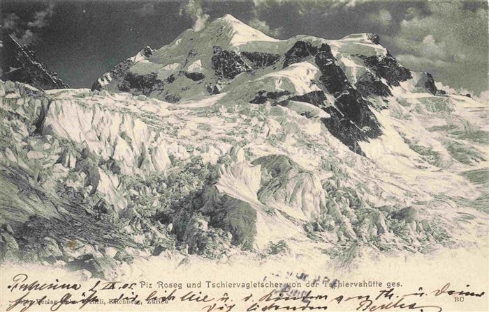 Gletscher Ferner Glacier Glaciar Ghiacciaio-- Piz Roseg TschiervaHuette
