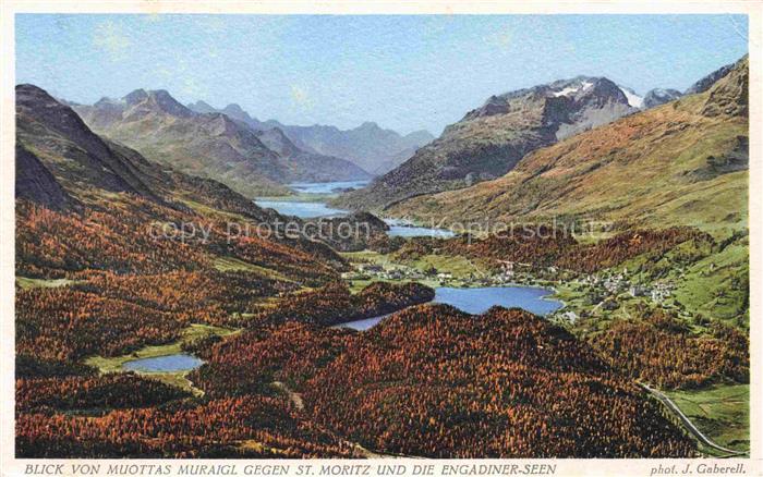GABERELL Foto Gaberell J. Nr. 5008 Muottas Muraigl St. Moritz Engadiner Seen