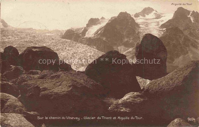 Glacier Gletscher Glaciar-- Le Chemain du Vesevay Trient Aiguille du Tour