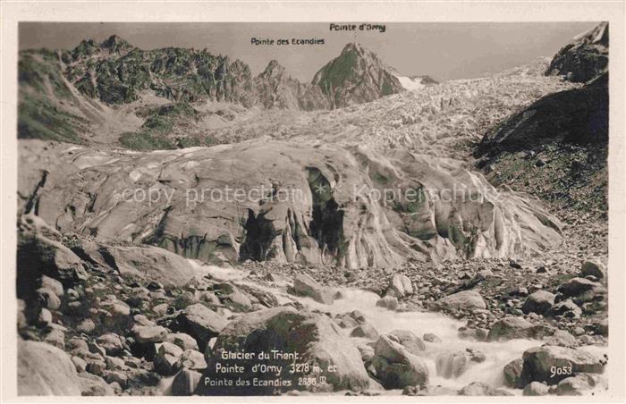 Gletscher Ferner Glacier Glaciar Ghiacciaio-- Pointe d'Omy Ecandies Trient