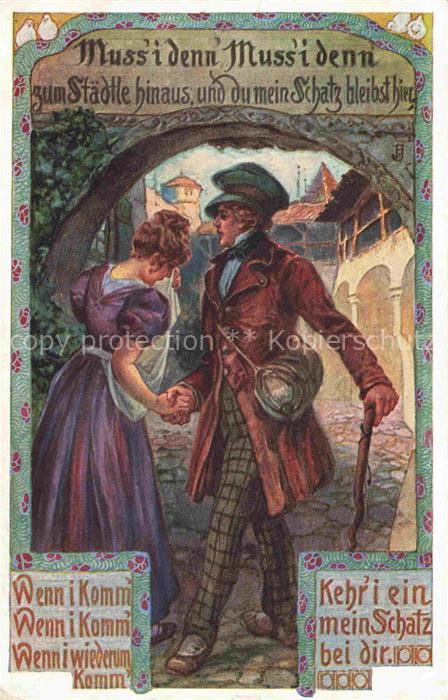 VDA Volksliederkarte Nr.4 Verein Deutschtum Ausland Litho