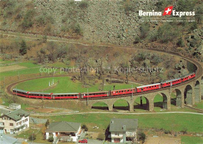 Eisenbahn Railway Chemin de Fer Ferrovia-- Bernina Express Rhaetische Bahn Brusi