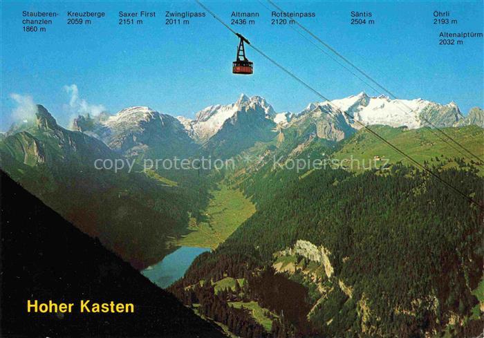SEILBAHN Cable-Car Telepherique Hoher Kasten Saentis Schweiz