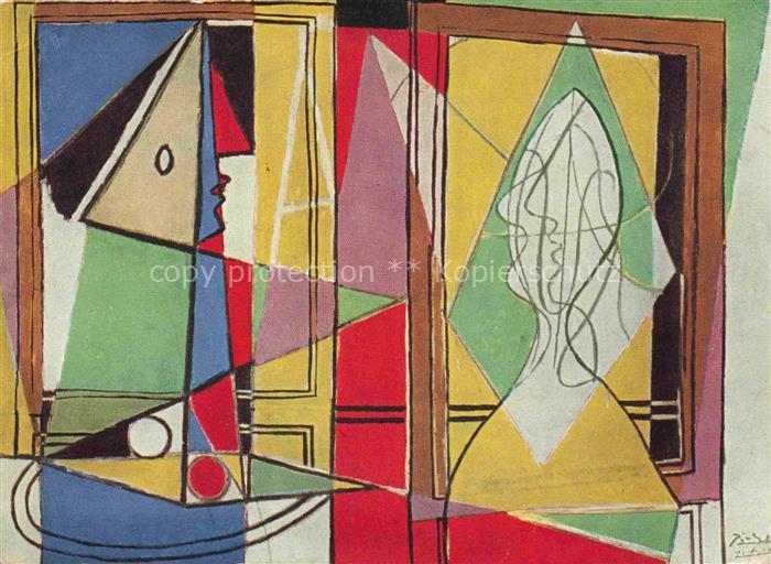 PICAssO Pablo (1881-1973) Kuenstlerkarte Due donne davanti alla