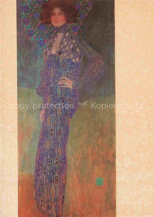 KLIMT Gustav (1862-1918) Kuenstlerkarte Bildnis Emilie Floege Wien