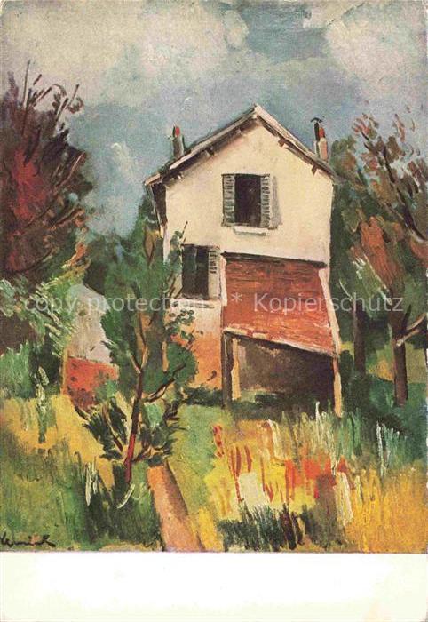 WLAMINCK Maurice de Kuenstlerkarte Das haus mit dem vordach