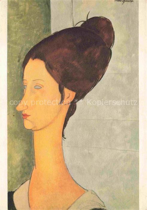 MODIGLIANI Amedeo (1884-1920) Kuenstlerkarte Portrait de Madame Hebuterne