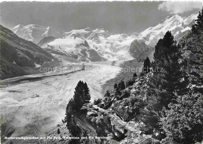 Gletscher Ferner Glacier Glaciar Ghiacciaio-- Morteratsch Piz Palue Bernina
