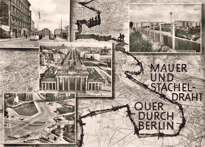 Grenze Douane Zoll Frontiere Border-- Berlin Mauer Brandenburger Potsdamer Platz