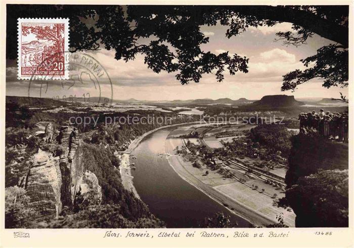 HAHN Foto Hahn Nr. 13485 Saechs. Schweiz Elbtal Rathen Bastei