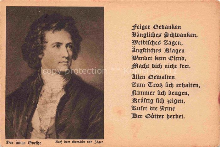 GOETHE Johann Wolfgang von (1749-1832) Dichter Gemaelde von Jaeger Muenchen