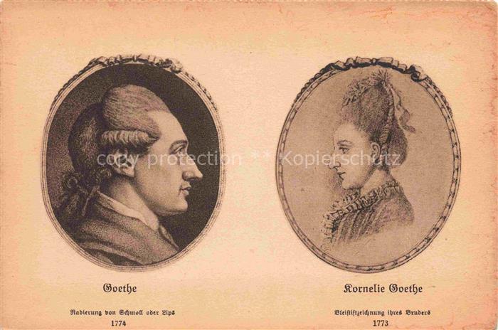 GOETHE Johann Wolfgang von (1749-1832) Dichter Kornelie