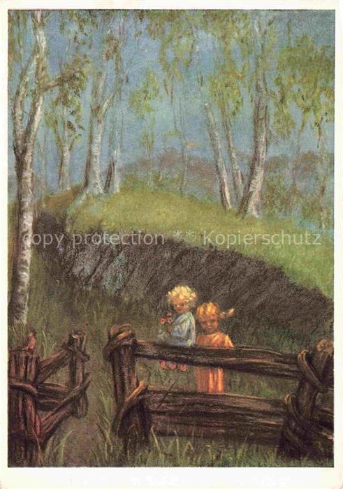 SPoeTL Maria Kuenstlerkarte Nr. 384 Morgengruss Schwarz Tirol