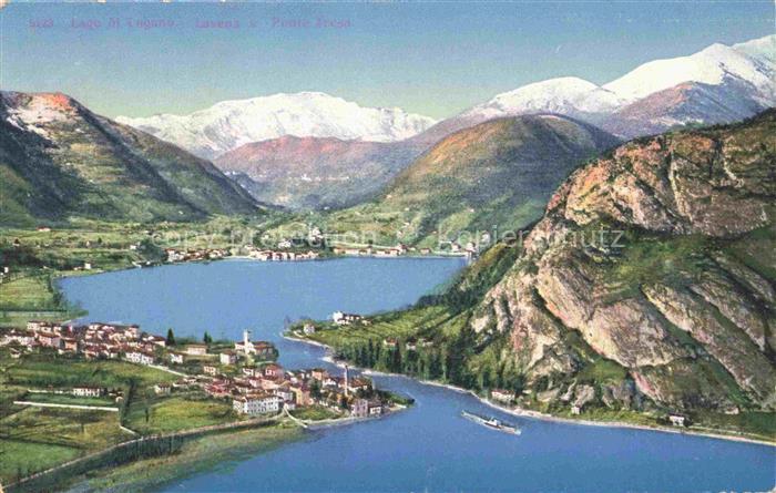 Lavena  Ponte Tresa LUGANO TI Lago-di-Lugano Lavena Porto-Ceresa See Berge Dorf