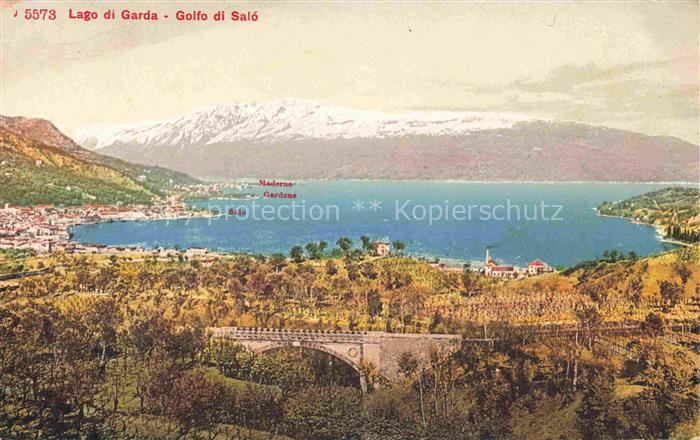 SALO Lago di Garda IT Lago-di-Garda Golfo-di-Salò Maderno Gardone Bruecke See Be
