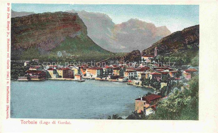 Torbole Lago di Garda Trento IT Lago-di-Garda Ortspanorama Berge Seeufer Kirche
