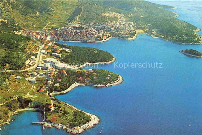 Hvar Otok Croatia Luftaufnahme Hafen Altstadt Adriatisches-Meer Insel Buchten We