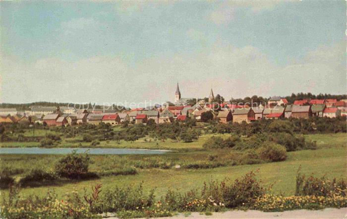 Baumholder Nahe Birkenfeld Rheinland-Pfalz Panorama Dorf Kirche Rote-Daecher Wie