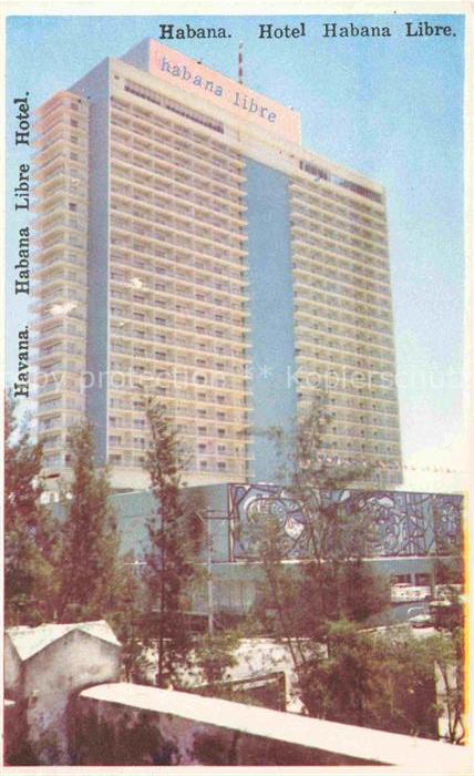 HABANA Havana Havanna Cuba Hotel-Habana-Libre Hochhaus Mosaik Fassade Vegetation