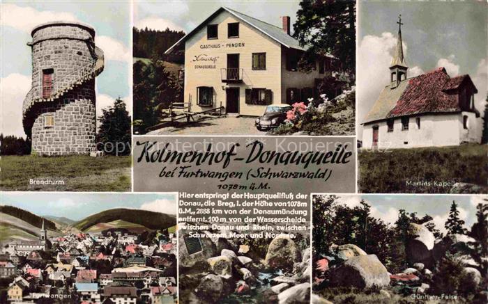 Furtwangen Schwarzwald BW Kolmenhof-Donauquelle Gasthaus-Pension Brendturm Marti