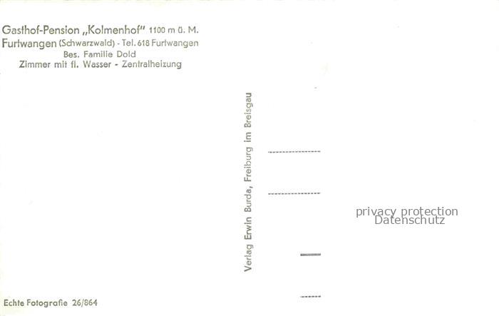 Furtwangen Schwarzwald BW Kolmenhof-Donauquelle Gasthaus-Pension Brendturm Marti – Bild 2