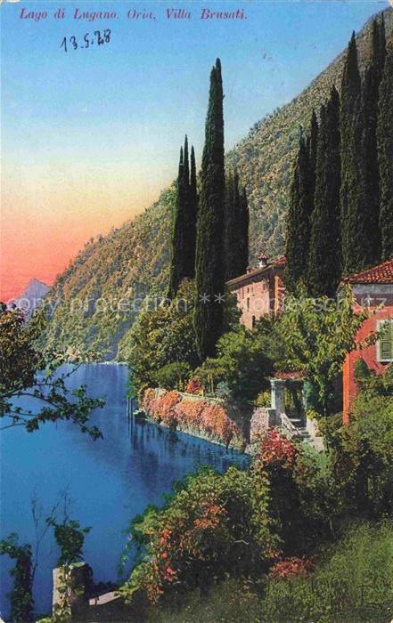 Valsolda Val Solda Lago di Lugano Lombardei IT Lago-di-Lugano Villa-Brusati Zypr