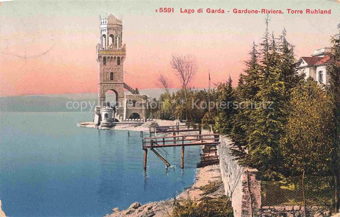 Gardone Riviera di Garda Fasano Lombardia IT Lago-di-Garda Torre-Ruhland Turm Se