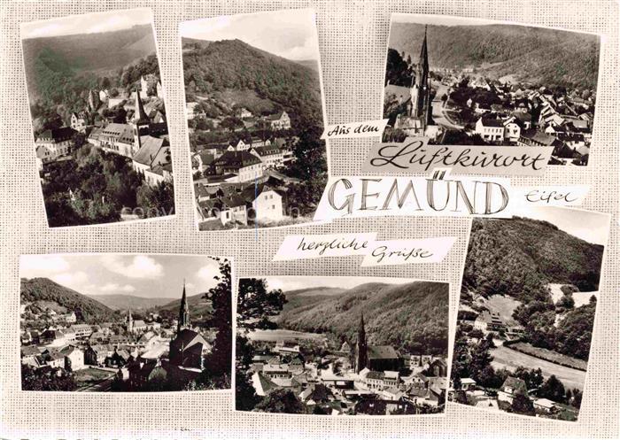 Gemuend Eifel Schleiden NRW Luftkurort Ortschaft Kirche Berge Eifel Panorama Woh