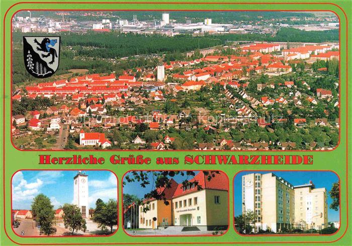 Schwarzheide Brandenburg Luftbild Wasserturmplatz Buergerhaus Treff-Page-Hotel W