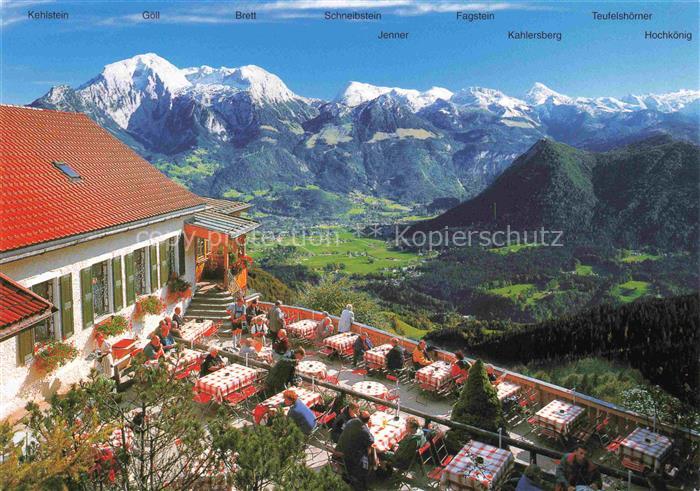 BERCHTESGADEN Bayern Soeldenkoepfl Berggaststaette Terrasse Bergpanorama Kehlste