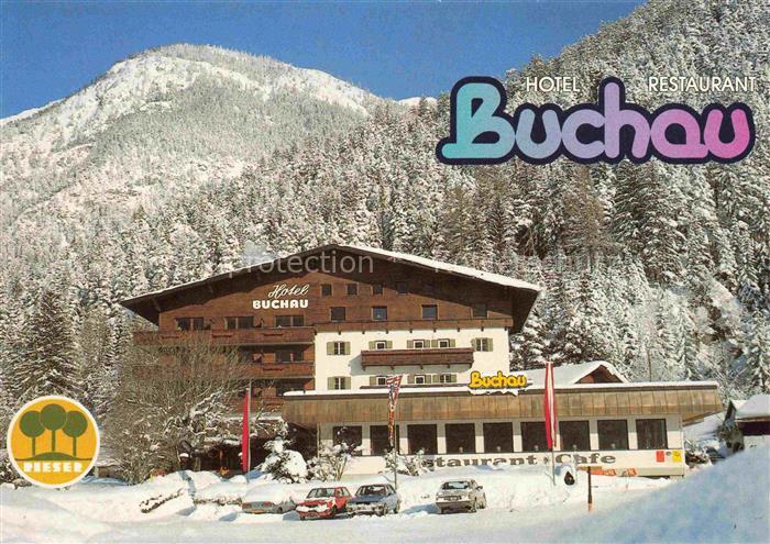Maurach Achensee TiroL AT Hotel-Buchau Restaurant Cafe Winter Schnee Bergwald Ac