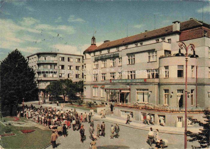 Podebrady Lazne Bad Podiebrad CZ Stalingradske-namesti Kurhaus Kurpark Blumenuhr