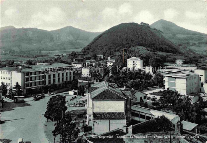 Montegrotto Terme Padova Veneto IT Stadtansicht Thermalbad Euganaeische-Huegel S