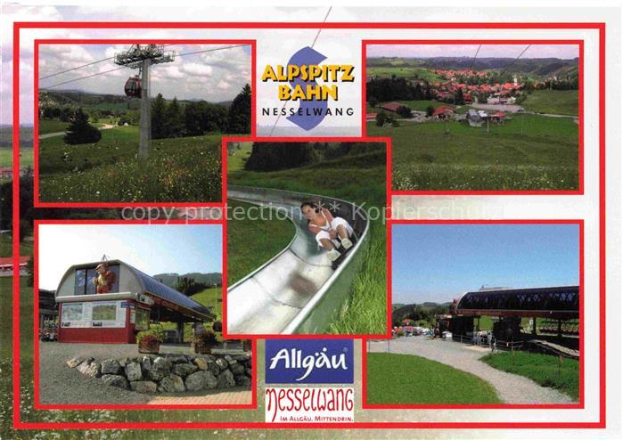 Nesselwang Allgaeu Bayern Alpspitzbahn Gondelbahn Sommerrodelbahn Allgaeu Wiesen