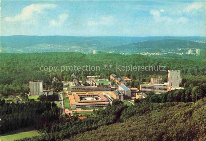 SAARBRueCKEN Saarland Universitaet Fliegeraufnahme Campus Wald Hochhaus Saarbrue