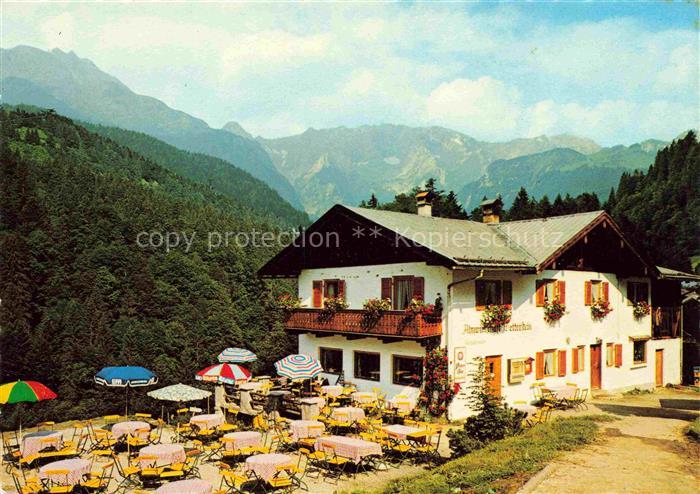 Wettersteinalm Graseck Garmisch-Partenkirchen Wettersteinalm Berggasthof Terrass