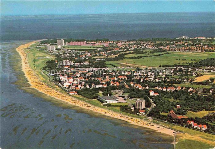 CUXHAVEN Nordseebad Nordseeheilbad Strand Luftaufnahme Duhnen Doese Grimmerhoern