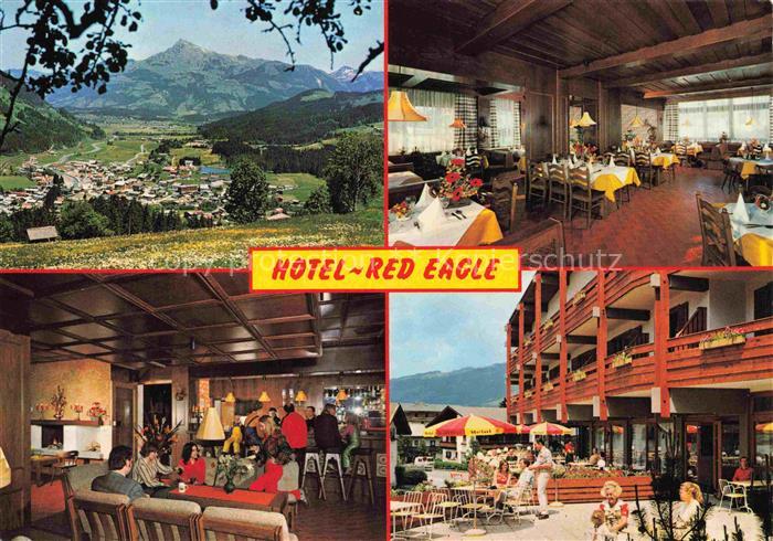 Kirchberg Tirol AT Hotel-Red-Eagle Moeslgasse Pension Restaurant Bar Terrasse Be