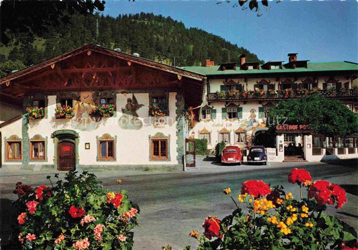 Wallgau Garmisch-Partenkirchen Bayern Hotel-Gasthof-Post Hotel-Amthor Lueftlmale