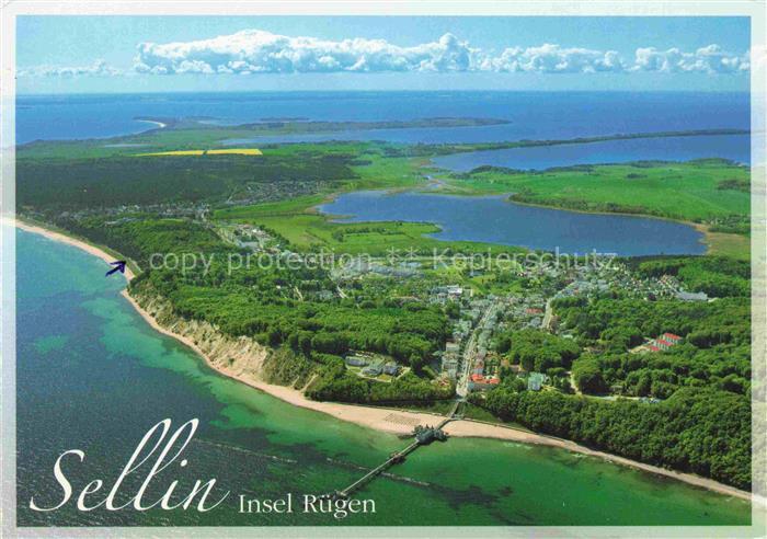 SELLIN  Ruegen Seebruecke Ostseebad Ostsee Strand Steilkueste Bodden Kuestenort