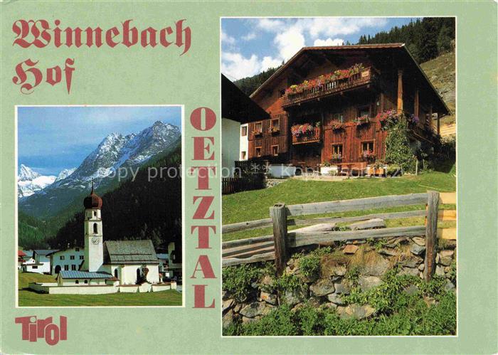 Gries Laengenfeld oetztal Tirol AT Bauernhof-Winnebachhof Kirche Berg Alpen Balk